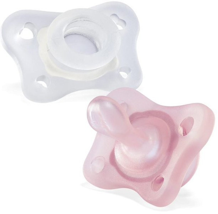 Chicco Smoczek Uspokajający Physioforma Mini Soft Silikonowy 0-2m Boy 2 Szt Girl