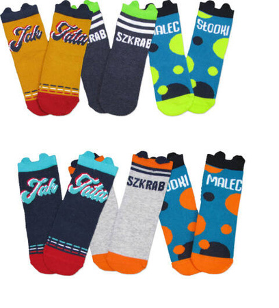 Yo! Skarpety Chłopięce z Elementami 3D Uszy Rozmiar 20-22