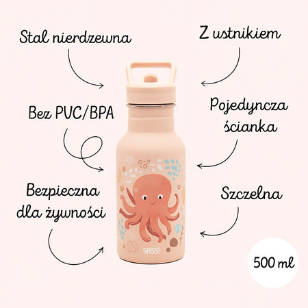 Sassi Butelka na wodę bidon 500 ml Ośmiornica