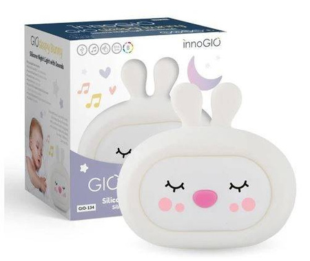 InnoGIO Silikonowa Szumiąca Lampka Nocna GIOsleepy Bunny GIO-134