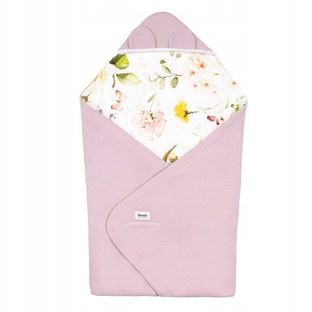 Lionelo Travel Swaddle Blanket otulacz do fotelika Pink Flower