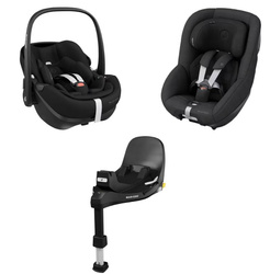 Maxi-Cosi Zestaw 360 Pro Family Fotelik + Nosidełko + Baza Essential Black 