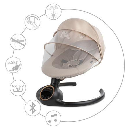 Kidwell Reve Leżaczek Elektryczny 2w1 Beige Gold