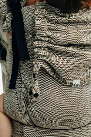 LennyLamb Moje Pierwsze Nosidełko LennyUpGrade PRO, Splot Jodełkowy, 100% Bawełna, - Mała Jodełka Almond