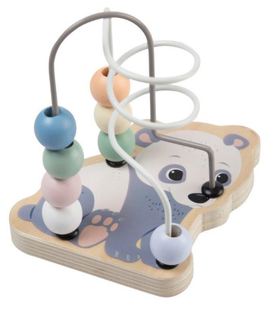 Joueco Drewniany labirynt przeplatanka panda