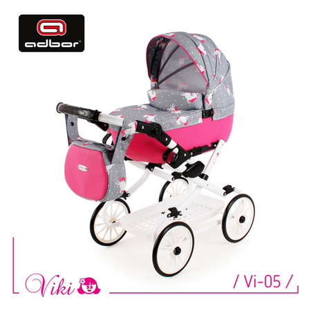 Adbor Viki Wózek dla Lalek Jednorożce Vi-05