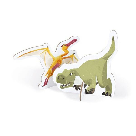 Janod Puzzle Edukacyjne z Figurkami 3D Dinozaury 200 elementów 6+