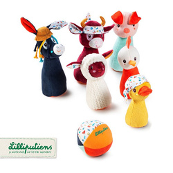 LILLIPUTIENS Kręgle z piłką - dzwoneczkiem Farma 12 m+