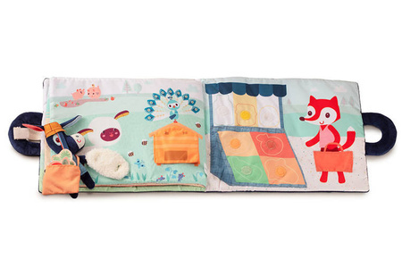 LILLIPUTIENS Miękka książeczka aktywizująca "Osiołek Ignace na farmie" 18 m+