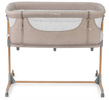 MoMi Smart Bed Łóżeczko Dostawne Kojec 4w1 Beige + Torba Transportowa