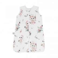 Bonjour Cherie, Bambusowy Śpiworek ŚREDNI 3-12M ROMANTYCZNY KRÓLIK