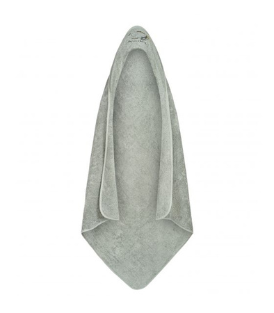 Bonjour Cherie Okrycie kąpielowe z kapturkiem 100x100 cm szary