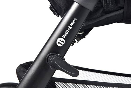 Petite&Mars Street + RWS Stelaż Wózka Spacerowego Oak + Budka Shadow Grey