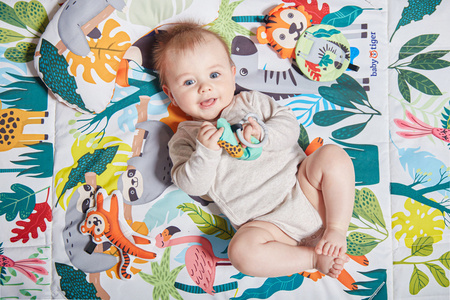 Kinderkraft Baby Tiger Mata Edukacyjna Tropicana