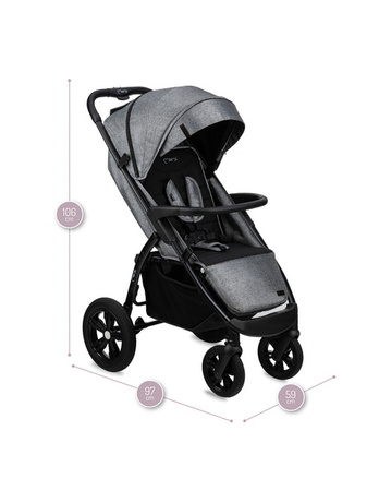 MoMi Miya Wózek Spacerowy Szary