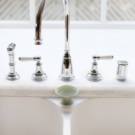 EZPZ Silikonowa Myjka Czyścik Do Naczyń Bez Bakterii Szary Pastelowa Zieleń