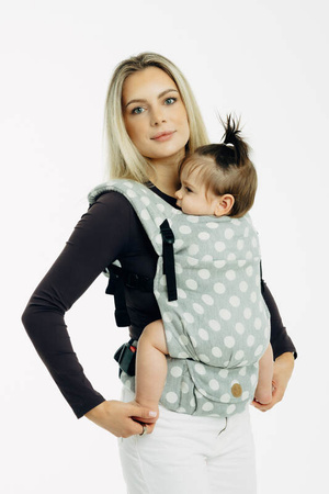 LennyLamb Nosidełko LennyLight Z Tkaniny Żakardowej 100% Bawełna, Rozmiar Standard - Polka Dots Plop