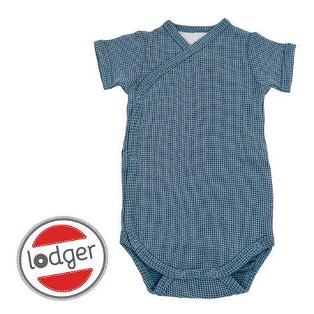 Lodger Body kopertowe niemowlęce krótki rękaw bawełniane niebieskie Ciumbelle Dragonfly r. 74