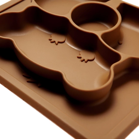 Kidnort Retter Brun Silikonowa Podkładka z Przegródkami Brązowa