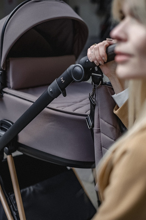 Roan Ivi 2.0 Vintage Wózek Głęboko-Spacerowy Marzipan + Cybex Aton B2 i-Size Fotelik Samochodowy 0-13kg + Baza One Volcano Black