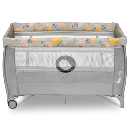 Lionelo Stefi Plus Łóżeczko Turystyczne Pink Yellow