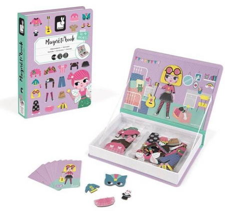 Janod Magnetibook Magnetyczna Układanka Kostiumy Dziewczynka
