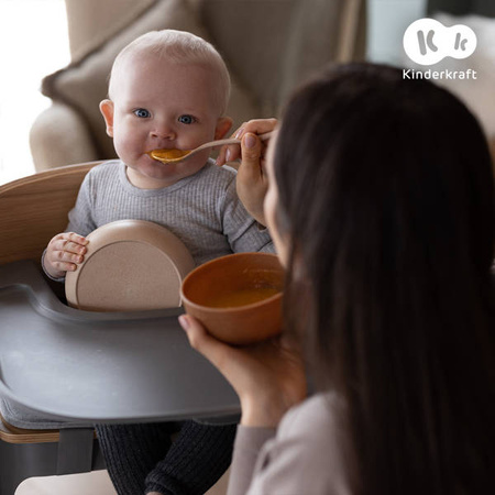 Kinderkraft Livy Krzesełko Do Karmienia + Calmee Bujaczek Różowy Aster Pink