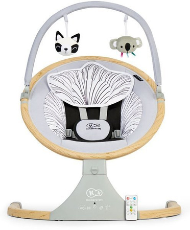 Kinderkraft Lumi Wooden Leżaczek Bujaczek Elektryczny Bluetooth