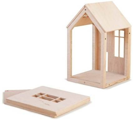Babai Drewniana Zabawka Domek Dla Lalek z Magnes Rozmiar L Naturalny