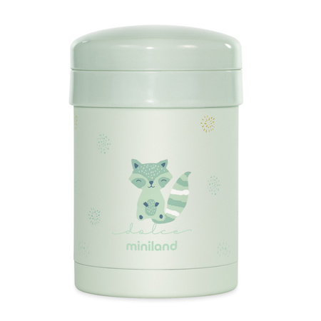 Miniland Termos Na Jedzenie Z 2 Pojemnikami Hermetycznymi 700 ml Dolce - Miętowy