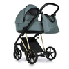 Roan Ivi 2.0 Wóżek Głęboko-Spacerowy Rama Gold Pine Green + Cybex Aton B2 i-Size Fotelik Samochodowy 0-13kg + Baza One Volcano Black