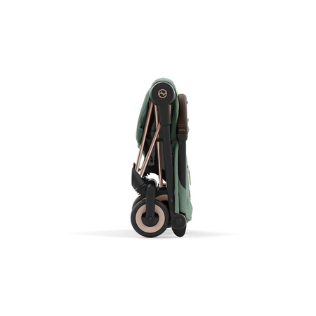 Cybex Coya Wózek Spacerowy Rama Rosegold Leaf Green