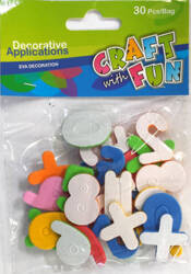 Craft With Fun Ozdoba Dekoracyjna Piankowa Cyferki