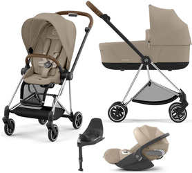 Cybex Mios 3.0 Wózek Głęboko-Spacerowy + Cybex Cloud T i-Size Fotelik Samochodowy + Baza