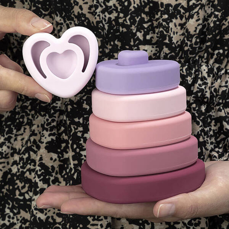 Baby in World Wieża Silikonowa Serca Dusky Lilac