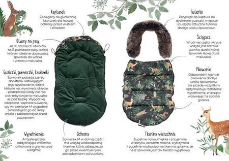 Makaszka Śpiworek Premium Do Wózka 12-36m Black