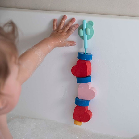 QUUT Klocki piankowe do nawlekania do kąpieli Beedi Hearts