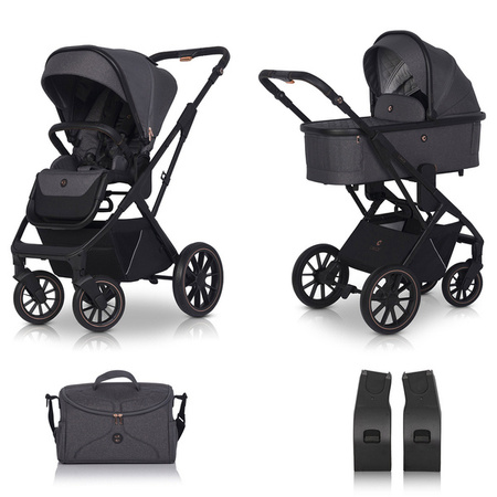 Cavoe Axo Shine Wózek Głęboko-Spacerowy 2w1 + Torba + Adaptery French Grey