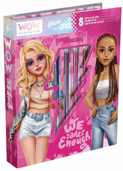 Kids Euroswan Zestaw notatnik kolorowanki metaliczne długopisy WOW Generation