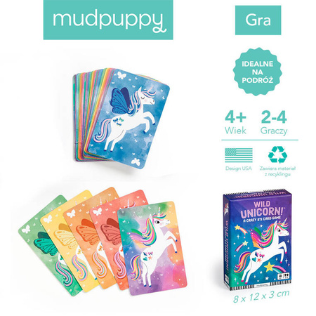 Mudpuppy Gra karciana Wild Unicorn! 4+