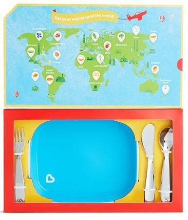 Munchkin Zestaw Upominkowy z Talerzykiem i Sztućcami Ze Stali Nierdzewnej