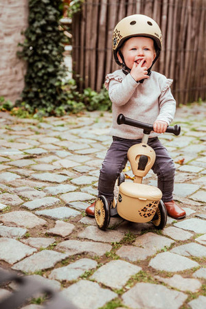 Scootandride Highwaykick 1 Lifestyle 2w1 Jeżdzik i Hulajnoga Trójkołowa z Zamykanym Schowkiem 1-5 lat Leopard