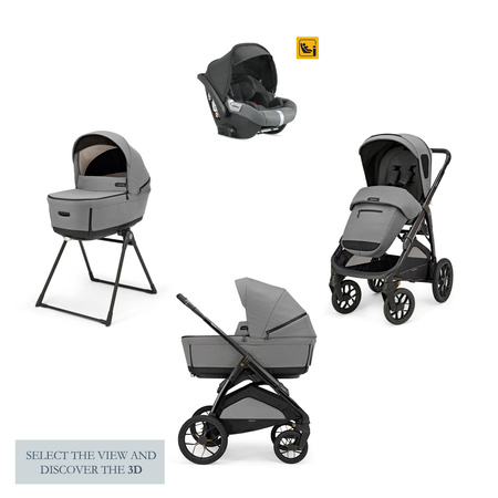 Inglesina Aptica XT System Quattro Wózek Głęboko-Spacerowy z Fotelikiem Darwin Infant Canyon Grey
