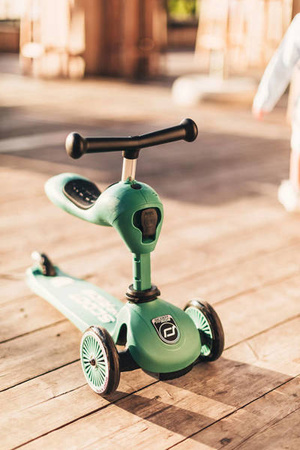 Scootandride Highwaykick 1 Jeździk i Hulajnoga 2w1 1-5 Lat + Scootandride Kask S-M Forest