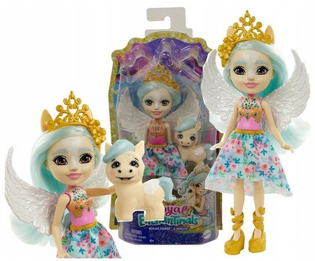 Barbie Enchantimals Lalka+zwierz.domowe FNH22 Paolina Pegasus & Wingley GYJ03