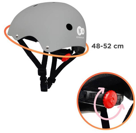 Kinderkraft Safety Kask z Naklejkami Grey