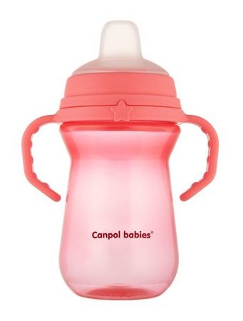 Canpol Babies FirstCup Kubek z Silikonowym Ustnikiem 250ml Różowy 56/615_pin
