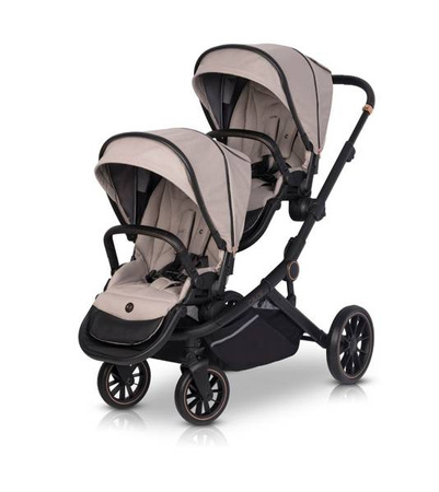 Cavoe Avec 2024 Wózek Spacerowy Bliźniaczy Taupe