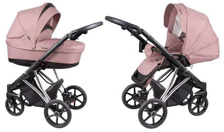 Coletto Craft Wózek Głęboko-Spacerowy 2w1 C-09 Czarno-Srebrna Rama