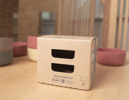 Dantoy TINY BIObased Miska dla dzieci 2 szt Nude/ Mocca